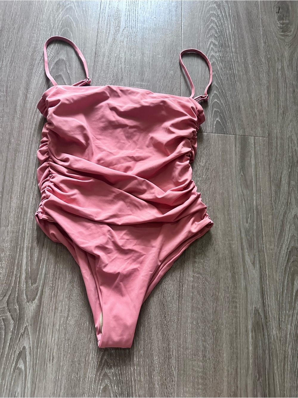 Free People Belle the Label Ruched Maillot One-Piece Swimsuit M NWOT - Picture 4 of 7